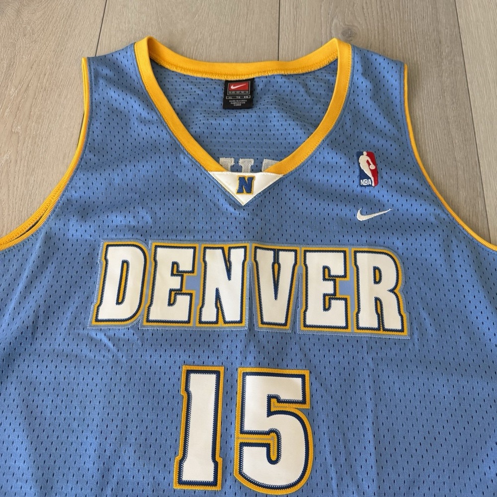 Vintage Nike Carmelo Anthony Denver Nuggets Jersey Men's XL Powder Blue Korea